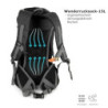Holgerson kleiner Wanderrucksack oder Fahrradrucksack 15L mit sehr funktionalem Belüftungssystem. Damen/Herren  schwarz 