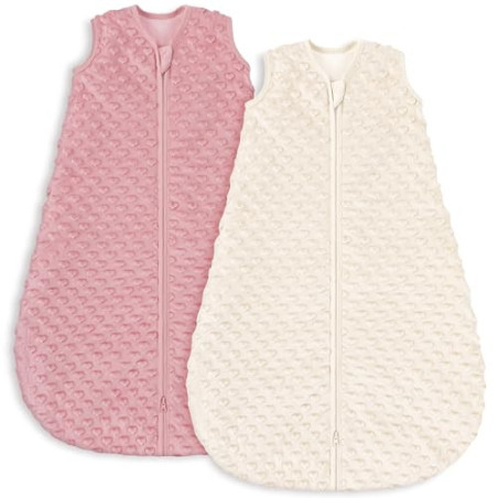 Yoofoss 2er Pack Schlafsack Baby Herbst Baumwolle 1.5 TOG Weich Babyschlafsack Neugeborene im 6-12 Monaten Perfekte für Frühl