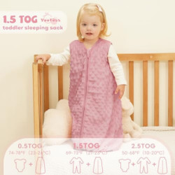 Yoofoss 2er Pack Schlafsack Baby Herbst Baumwolle 1.5 TOG Weich Babyschlafsack Neugeborene im 6-12 Monaten Perfekte für Frühl