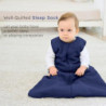 FIEMOL Schlafsack Baby 2.5 Tog 6-12 Monate, Winter Baumwolle Neugeborenen Baby Schlafsack Wearable Decke für Säugling und Kle