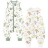 Chilsuessy Baby Schlafsack mit Füße 2er Pack 2.5 Tog Ganzjahres Schlafsack Baby Schlafsäcke Babyschlafsack mit Beinen für Säu