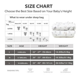 Mosebears Winterschlafsack Baby 2.5 Tog,Bambusfaser Baby Schlafsack, Extrem weich und warm Wald,S 0-6 Monate  