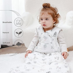 Mosebears Winterschlafsack Baby 2.5 Tog,Bambusfaser Baby Schlafsack, Extrem weich und warm Wald,S 0-6 Monate  