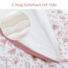 Baby-Schlafsack mit Reißverschluss, 100% Baumwolle für Winter ärmellos Wickeldecke, Schlafsack, warmer Schlafanzug  Linienpfl