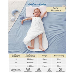 E-RIDES Baby Schlafsack ohne Ärmel 1.5 Tog Winter Schlafsack Kleinkind Weich Wattiert Baumwolle Ganzjährig Schlafsack für Neu