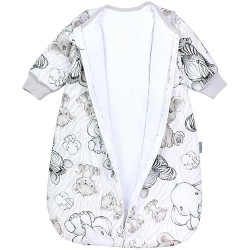 TupTam Baby Ganzjahresschlafsack Rund OEKO- TEX zertifizierte Materialien mit abnehmbaren Ärmeln 2.5 TOG unisex, Farbe: Safar
