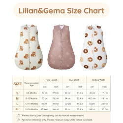 Lilian&Gema Schlafsack Baby 2.5 TOG Baumwolle Winterschlafsack Baby Warm Baby Schlafsack Weich Baby Schlafsack Neugeboren Sch