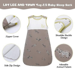 Winterschlafsack Baby mit Reißverschluss Baumwolle Winter 2.5 TOG Babyschlafsack ärmellos Warmer Kinder Schlafsack 0-18 Monat