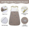 Winterschlafsack Baby mit Reißverschluss Baumwolle Winter 2.5 TOG Babyschlafsack ärmellos Warmer Kinder Schlafsack 0-18 Monat