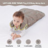 Winterschlafsack Baby mit Reißverschluss Baumwolle Winter 2.5 TOG Babyschlafsack ärmellos Warmer Kinder Schlafsack 0-18 Monat
