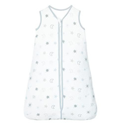 Lictin Sommerschlafsack Baby 1.0 Tog 100% Baumwolle Schlafsack Baby Sommer für Jungen und Mädchen, Schlafsack Baby Weißer Ste