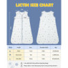 Lictin Sommerschlafsack Baby 1.0 Tog 100% Baumwolle Schlafsack Baby Sommer für Jungen und Mädchen, Schlafsack Baby Weißer Ste