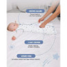 Lictin Sommerschlafsack Baby 1.0 Tog 100% Baumwolle Schlafsack Baby Sommer für Jungen und Mädchen, Schlafsack Baby Weißer Ste