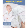 Lictin Sommerschlafsack Baby 1.0 Tog 100% Baumwolle Schlafsack Baby Sommer für Jungen und Mädchen, Schlafsack Baby Weißer Ste
