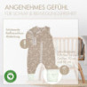 MOYO Baby Schlafsack mit Füßen in Taupe I Atmungsaktiver Babyschlafsack Winter in 100 cm I Gefütterter Ganzjahres Schlafsack 
