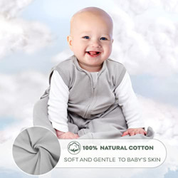 Looxii 2er Pack Baby Schlafsack Sommer 100% Baumwolle Sommerschlafsack 0.5 Tog Babyschlafsack 71 cm für Jungen Mädchen Neugeb