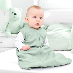 Looxii 2er Pack Baby Schlafsack Sommer 100% Baumwolle Sommerschlafsack 0.5 Tog Babyschlafsack 71 cm für Jungen Mädchen Neugeb