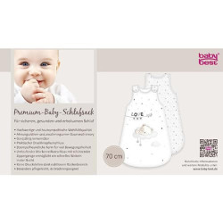Herding Baby Best Baby-Schlafsack Sleeping Little Bear, Bär-Motiv, 70 x 45 cm, Seitlich umlaufender Reißverschluss und Druckk
