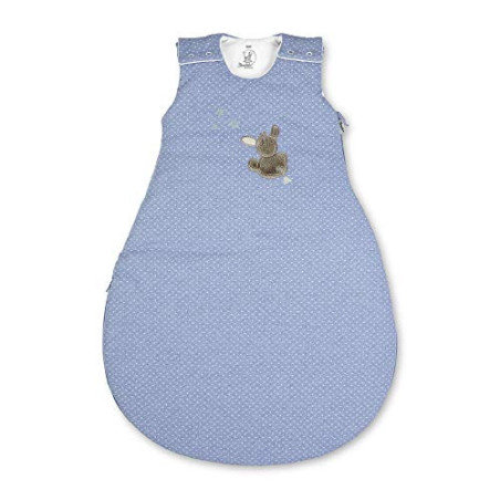Sterntaler Baby-Schlafsack, Esel Emmi, Reißverschluss und Knöpfe, Größe: 50/56, Hellblau