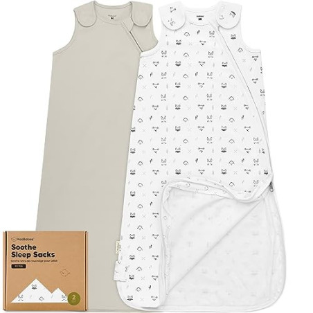 KeaBabies 2er-Pack Bio-Schlafsäcke 100% Baumwolle – Babyschlafsack, tragbare Babydecke, Schlafsack für Babys, Pucksack für Kl