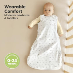 KeaBabies 2er-Pack Bio-Schlafsäcke 100% Baumwolle – Babyschlafsack, tragbare Babydecke, Schlafsack für Babys, Pucksack für Kl