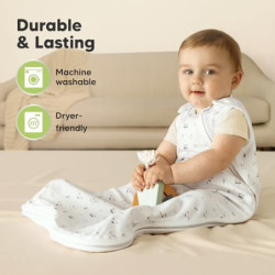 KeaBabies 2er-Pack Bio-Schlafsäcke 100% Baumwolle – Babyschlafsack, tragbare Babydecke, Schlafsack für Babys, Pucksack für Kl