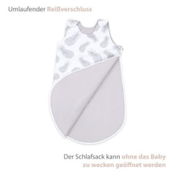 Ganzjährig Baby Schlafsack 80 cm mit Reißverschluss -Leicht und warm Babyschlafsack Kinder Schlafsack für alle Jahreszeiten B