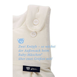 Set ALVI Baby Mäxchen Außensack Schlafsack & Windel Blaubär | Ganzjahresschlafsack mitwachsend | Leichter Babyschlafsack mitw