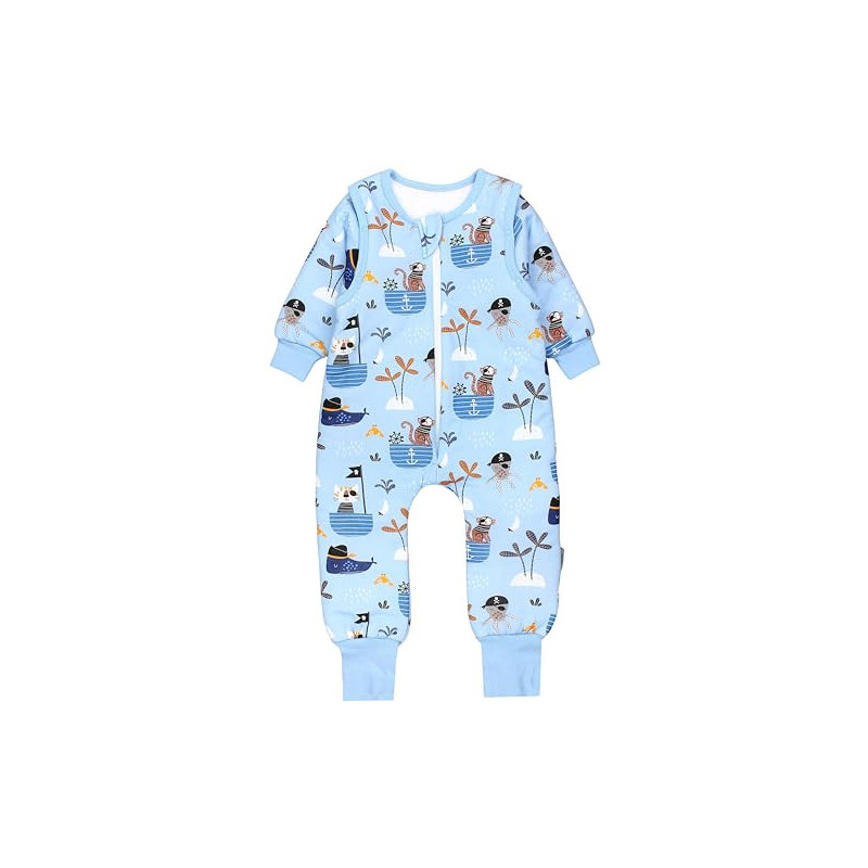 TupTam Baby Schlafsack mit Füßen und Ärmel OEKO-TEX zertifizierte Materialien Winterschlafsack, Farbe: Piraten Affe Qualle Ka TupTam Baby Schlafsack mit Füßen und Ärmel OEKO-TEX zertifizierte Materialien Winterschlafsack, Farbe: Piraten Affe Qualle Ka