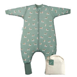 molis&co. Baby-Schlafsack mit Füßen, abnehmbare Ärmel und Socken. 2.5 TOG. Ideal für die Übergangszeit und den Winter. 100% B