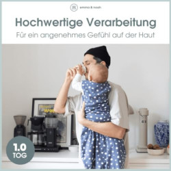 emma & noah Baby Schlafsack 1.0 TOG, Ganzjahres Schlafsack für den Frühling, Sommer und Herbst, 100% Bio-Baumwolle, OEKO-TEX 