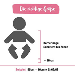 Ehrenkind® Ganzjahres-Schlafsack Rund mit Wollfüllung | 100% Bio-Baumwolle mit 100% Wolle Füllung Baby-Schlafsack | OEKO-TEX 