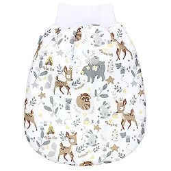 TupTam Baby Strampelsack Schlafsack mit breitem Bund Winterschlafsack für Mädchen Jungen Babyschlafsack, Farbe: Wilde Tiere, 