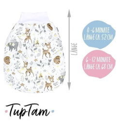 TupTam Baby Strampelsack Schlafsack mit breitem Bund Winterschlafsack für Mädchen Jungen Babyschlafsack, Farbe: Wilde Tiere, 