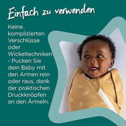Tommee Tippee Babyschlafsack, The Original Grobag, Hüftgerechtes Design, Weiches Gewebe mit Hohem Baumwollanteil, 0-3 Monate,