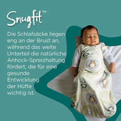 Tommee Tippee Babyschlafsack, The Original Grobag, Hüftgerechtes Design, Weiches Gewebe mit Hohem Baumwollanteil, 0-3 Monate,