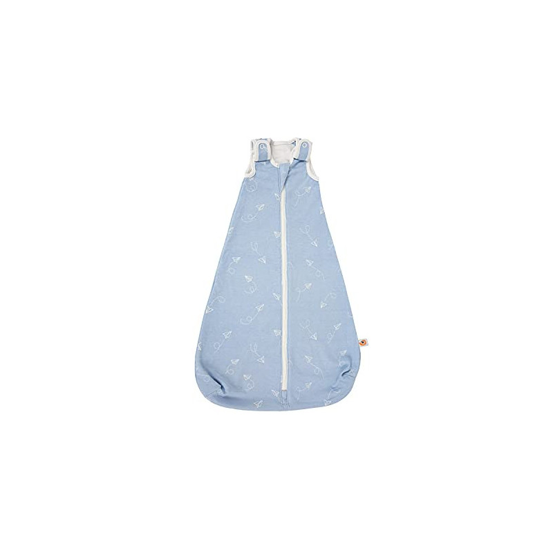 ERGObaby Baby-Schlafsack Winter Neugeborene 56-62 Baumwolle, Winterschlafsack Baby 0-6 Monate TOG 2.5, Paper Planes Classic S