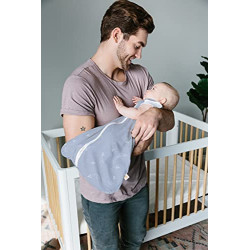 ERGObaby Baby-Schlafsack Winter Neugeborene 56-62 Baumwolle, Winterschlafsack Baby 0-6 Monate TOG 2.5, Paper Planes Classic S