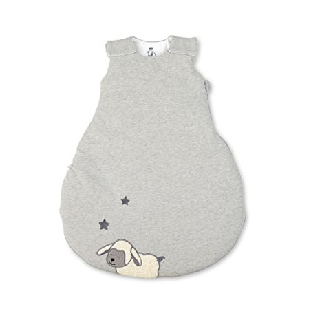 Sterntaler Schlafsack Schaf Stanley für Babys, Reißverschluss und Knöpfe, Größe: 50/56, Grau