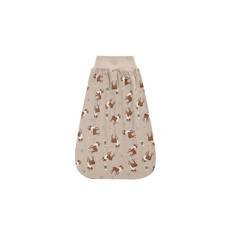 Babyschlafsack 0,5 Tog mit elastischem Bund, Sommer Wickelsack aus Baumwolle, Strampler für Baby Kleinkinder Kinder 0-6 Monat