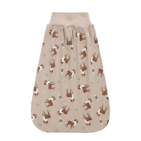 Babyschlafsack 0,5 Tog mit elastischem Bund, Sommer Wickelsack aus Baumwolle, Strampler für Baby Kleinkinder Kinder 0-6 Monat