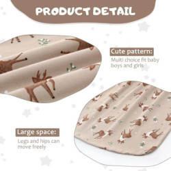 Babyschlafsack 0,5 Tog mit elastischem Bund, Sommer Wickelsack aus Baumwolle, Strampler für Baby Kleinkinder Kinder 0-6 Monat