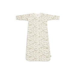 Jollein Schlafsack Baby - Animals, Olive Green - 110 cm - Baumwolle - 2.0 bis 3.0 Tog - Abnehmbare Ärmel - Baby Schlafsack - 