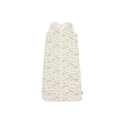 Jollein Schlafsack Baby - Animals, Olive Green - 110 cm - Baumwolle - 2.0 bis 3.0 Tog - Abnehmbare Ärmel - Baby Schlafsack - 