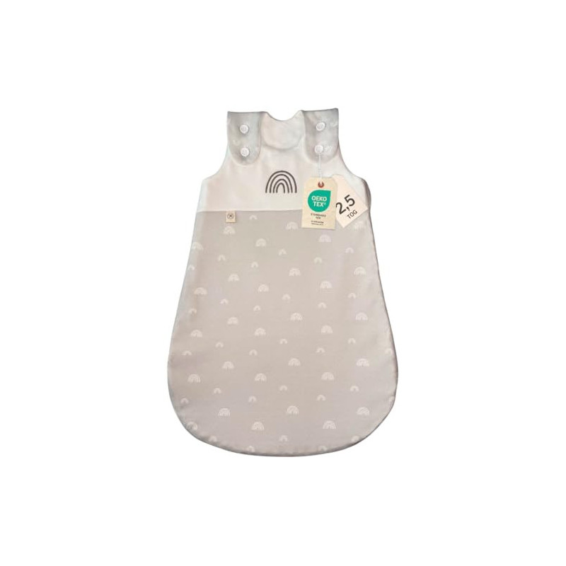 DIKOS® Schlafsack Winter 2,5 TOG Gr. 90 REGENBOGEN grau | Winterschlafsack/Ganzjahres Schlafsack rund aus 100 Bio Baumwolle DIKOS® Schlafsack Winter 2,5 TOG Gr. 90 REGENBOGEN grau | Winterschlafsack/Ganzjahres Schlafsack rund aus 100 Bio Baumwolle