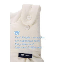 Alvi Baby Mäxchen Außensack Exklusiv I Baby-Schlafsack mitwachsend & atmungsaktiv I Kinderschlafsack waschbar I leichter Schl
