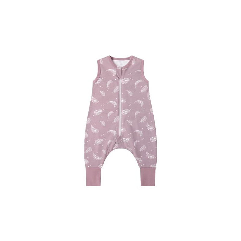 Owlivia 1.0 Tog Baby Schlafsack aus 100% Bio-Baumwolle mit Füßen - Ganzjähriger Komfort für Ihr Kleinkind, Feder Lavendel 80 Owlivia 1.0 Tog Baby Schlafsack aus 100% Bio-Baumwolle mit Füßen - Ganzjähriger Komfort für Ihr Kleinkind, Feder Lavendel 80