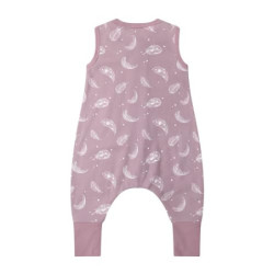 Owlivia 1.0 Tog Baby Schlafsack aus 100% Bio-Baumwolle mit Füßen - Ganzjähriger Komfort für Ihr Kleinkind, Feder Lavendel 80 