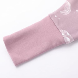 Owlivia 1.0 Tog Baby Schlafsack aus 100% Bio-Baumwolle mit Füßen - Ganzjähriger Komfort für Ihr Kleinkind, Feder Lavendel 80 