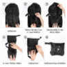 Moorle Faltbarer Rucksack 15L schwarz, Ultraleicht Tagesrucksack Wasserdicht Zum Falten, Kleine Wanderrucksack Für Damen Herr